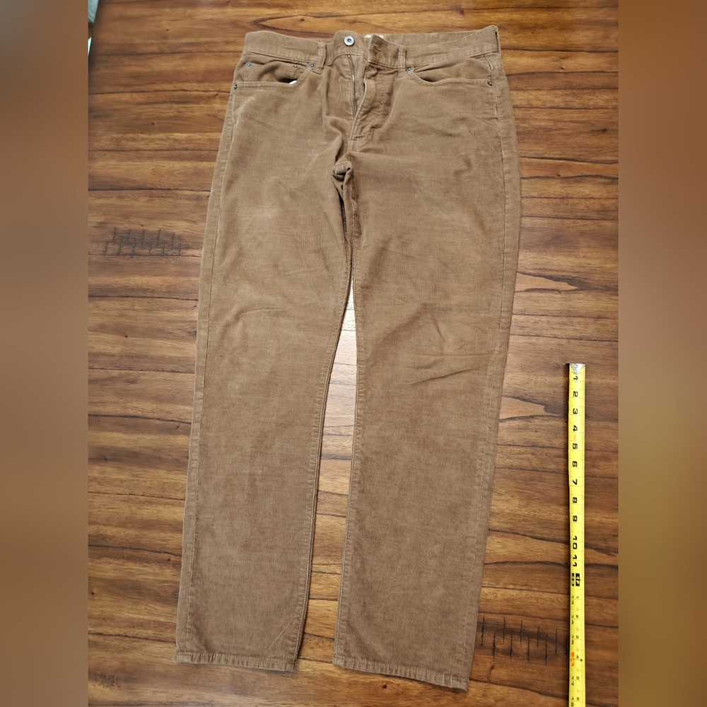 J Crew 770 Straight Leg Brown Corduroy Mens Pants